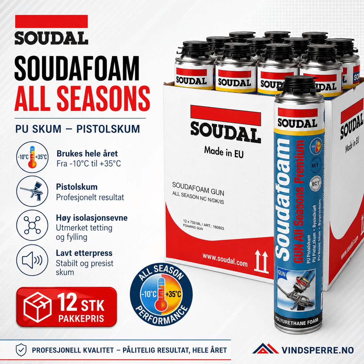 Soudafoam All Season pistolskum (12-pk)